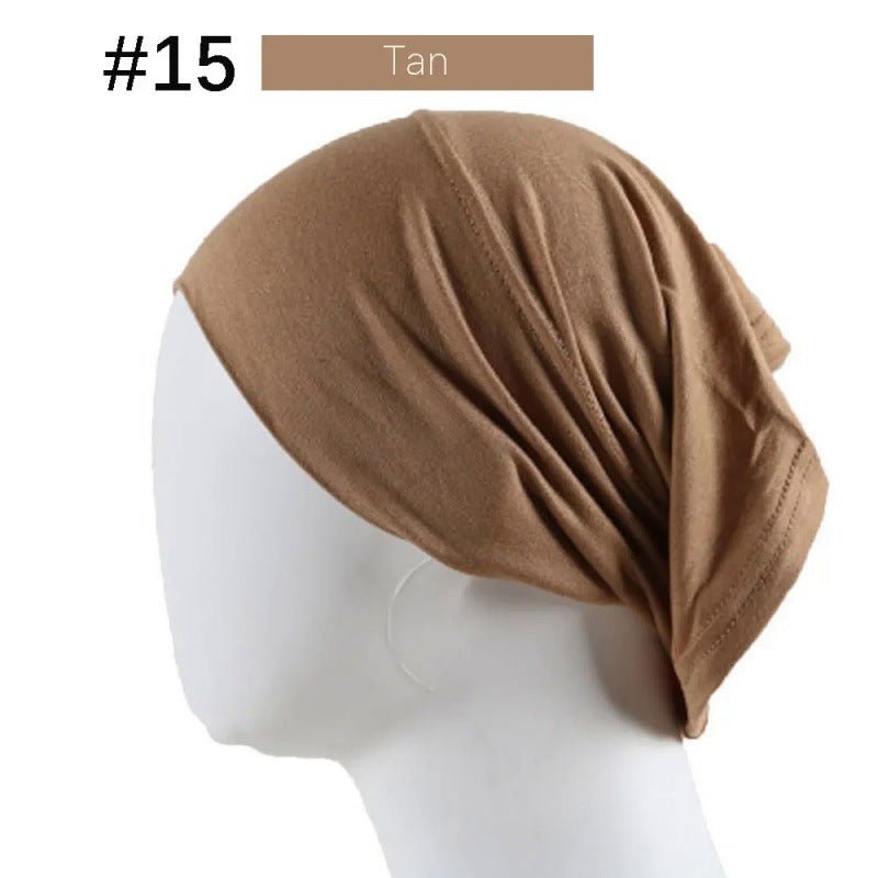 Mercerized Cotton Under Cap Hijab | Stretchy Tube Bonnet(MH198)