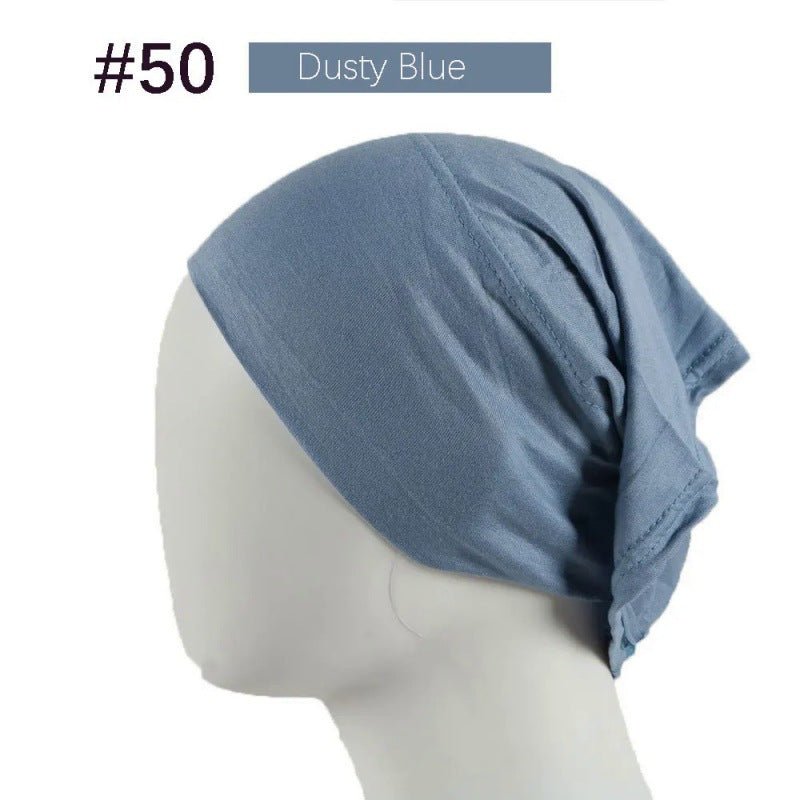 Mercerized Cotton Under Cap Hijab | Stretchy Tube Bonnet(MH198)