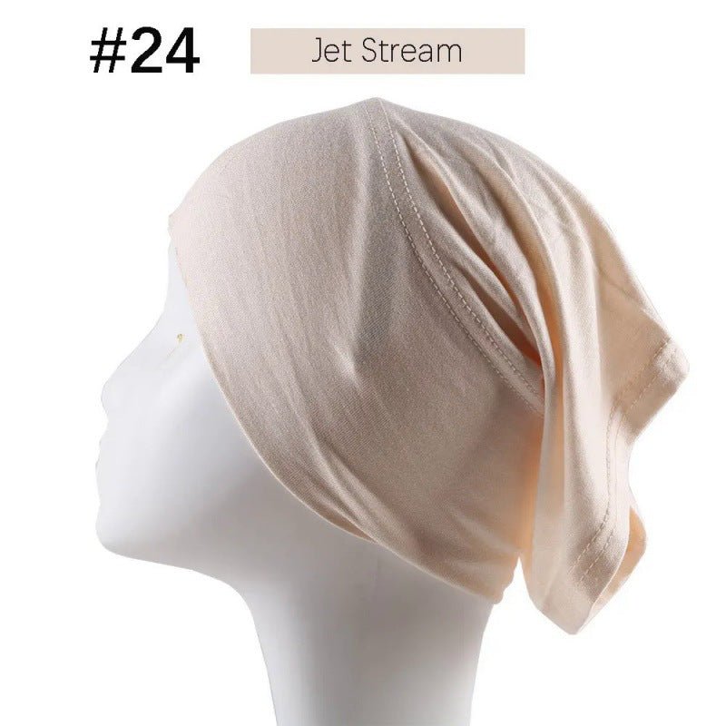 Mercerized Cotton Under Cap Hijab | Stretchy Tube Bonnet(MH198)