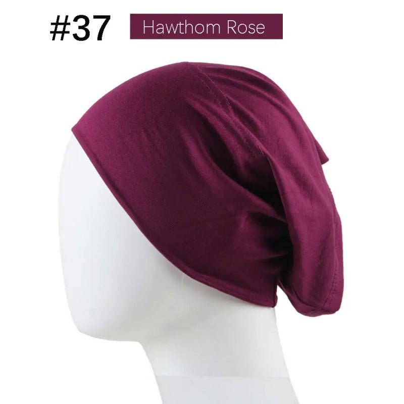 Mercerized Cotton Under Cap Hijab | Stretchy Tube Bonnet(MH198)