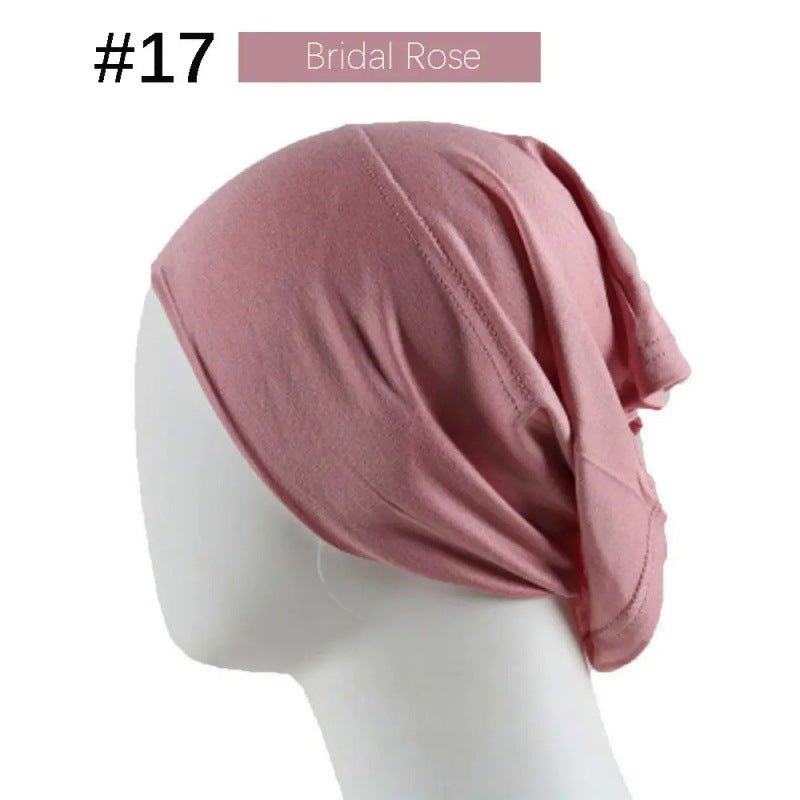 Mercerized Cotton Under Cap Hijab | Stretchy Tube Bonnet(MH198)