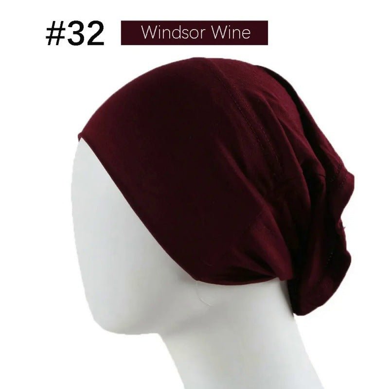 Mercerized Cotton Under Cap Hijab | Stretchy Tube Bonnet(MH198)