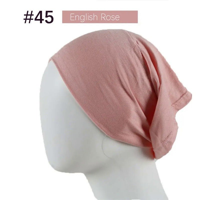 Mercerized Cotton Under Cap Hijab | Stretchy Tube Bonnet(MH198)