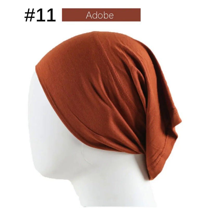 Mercerized Cotton Under Cap Hijab | Stretchy Tube Bonnet(MH198)
