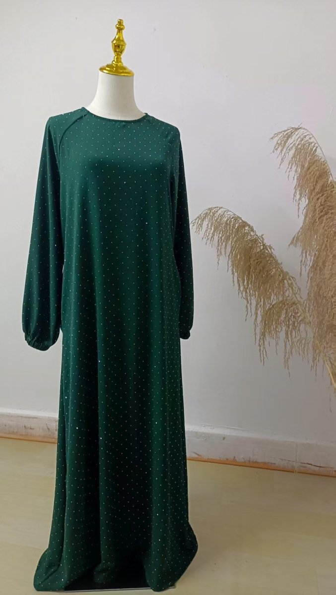 Modest Diamond Dot with Adjustable Belt Muslim Women Abaya(MA158)