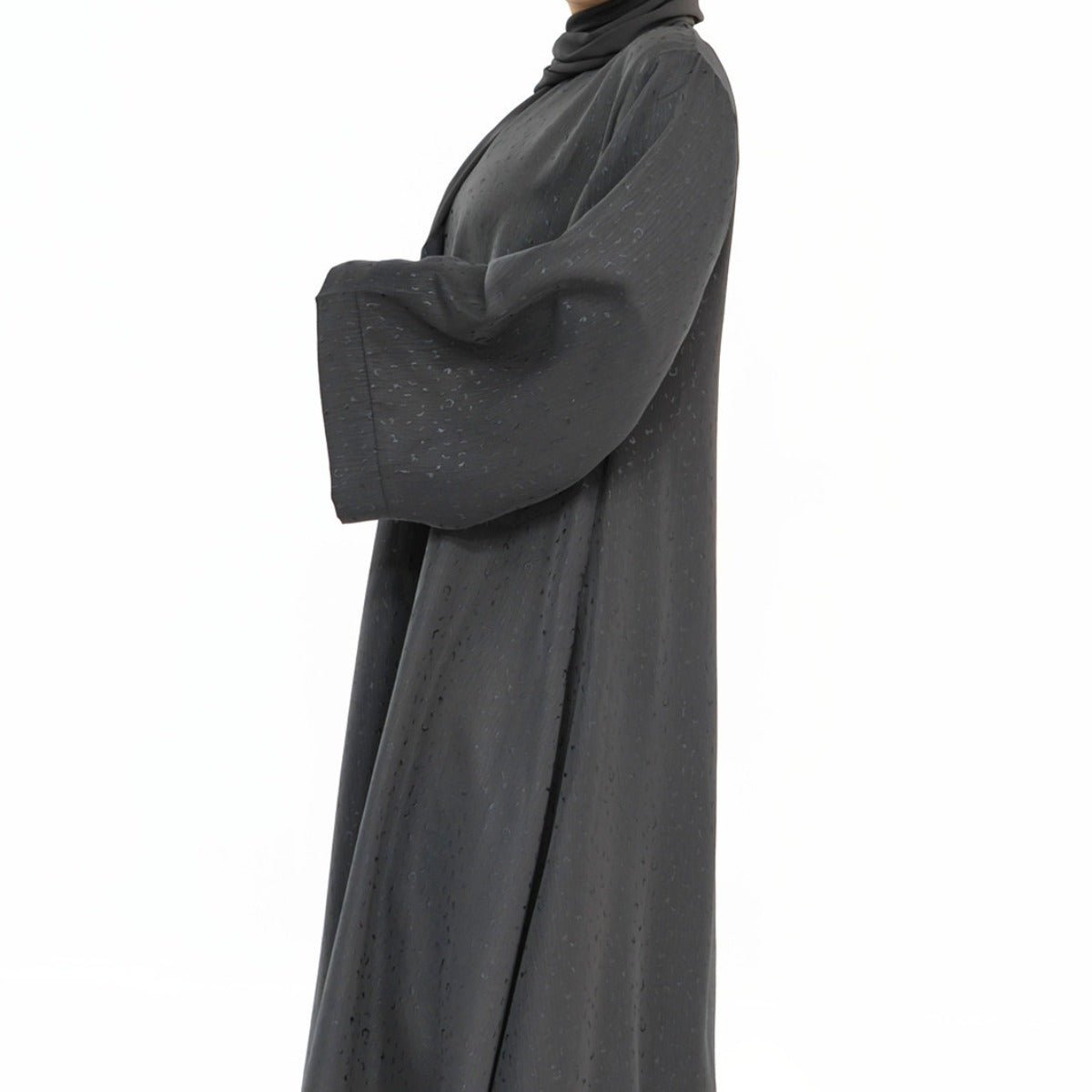 Modest  Elegant Solid Color Abaya Robe with Wide Sleeves & Detachable Belt(MA279)