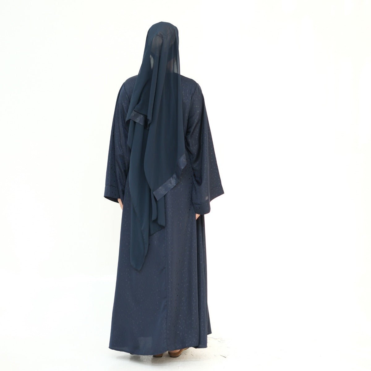 Modest  Elegant Solid Color Abaya Robe with Wide Sleeves & Detachable Belt(MA279)