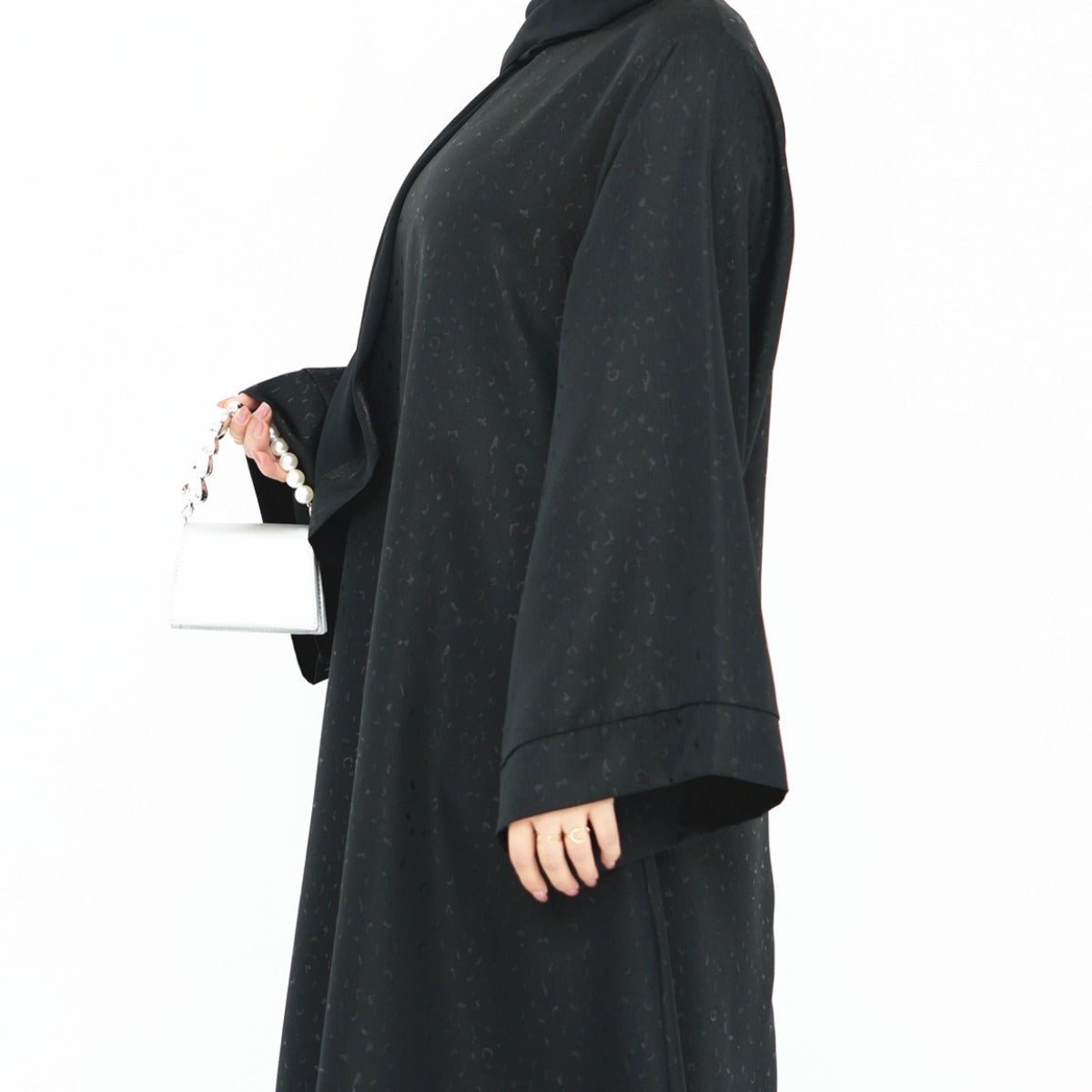 Modest  Elegant Solid Color Abaya Robe with Wide Sleeves & Detachable Belt(MA279)