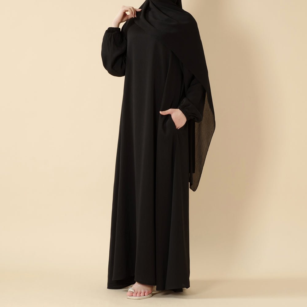 Modest Luxury Premium Nida Abaya | Zoom Umbrella Cut Summer Abaya (MA233)
