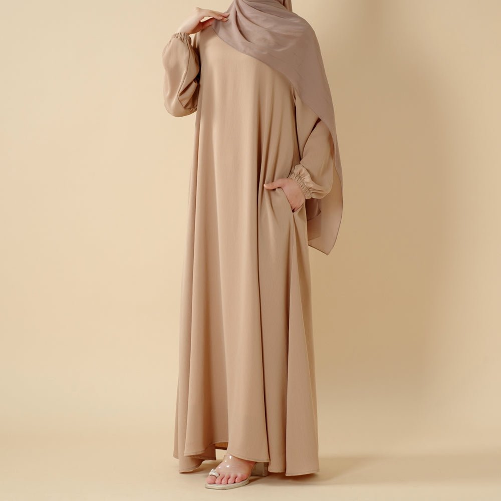 Modest Luxury Premium Nida Abaya | Zoom Umbrella Cut Summer Abaya (MA233)