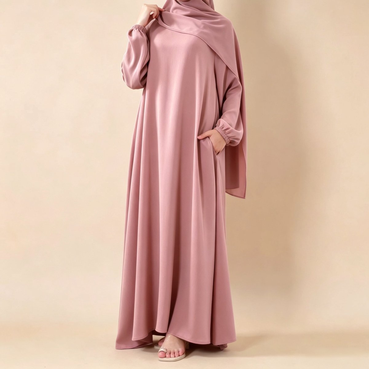 Modest Luxury Premium Nida Abaya | Zoom Umbrella Cut Summer Abaya (MA233)