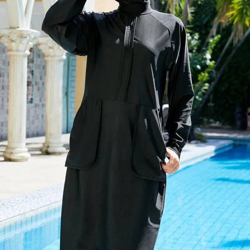 Modest Swimsuit For Muslima, Islamic Burkini Swim Suit, Islamic Swimwear With Hijab (MB021)