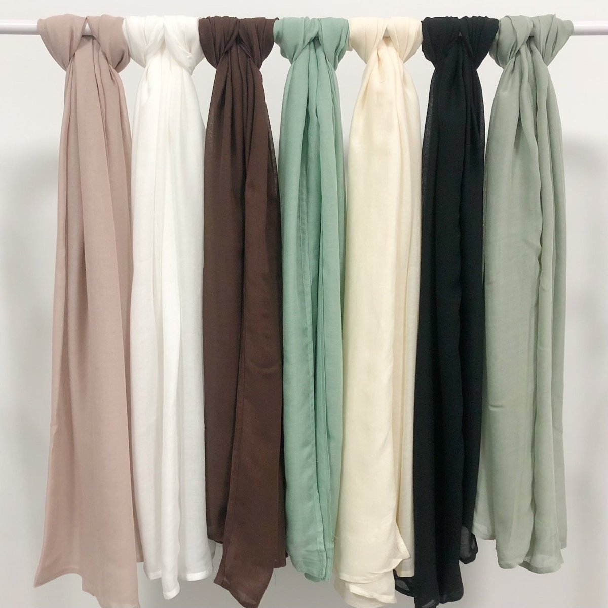 Modesty Pure Color Hijab & Undercap 2-Piece Set (MH174)