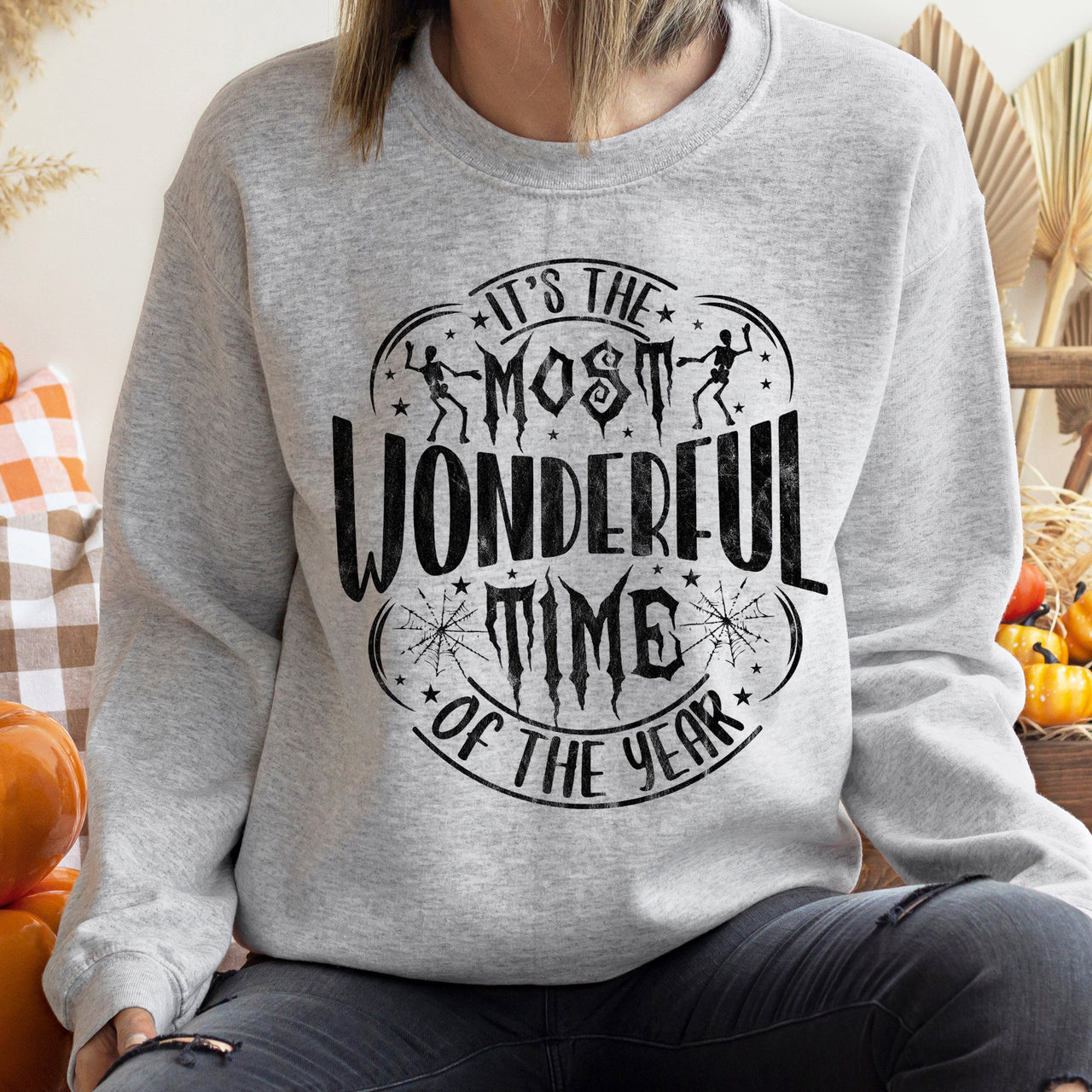 Most Wonderful Time Halloween Festive Edition Premium Cozy Classic Autumn Comfort Sweatshirt