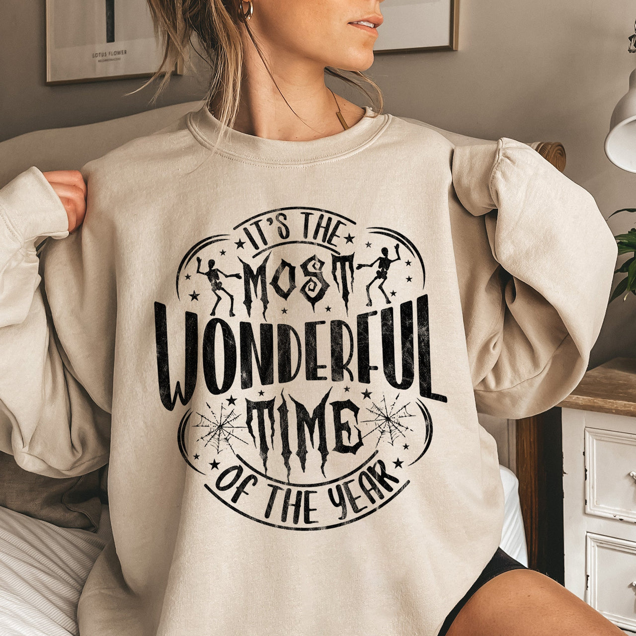 Most Wonderful Time Halloween Festive Edition Premium Cozy Classic Autumn Comfort Sweatshirt
