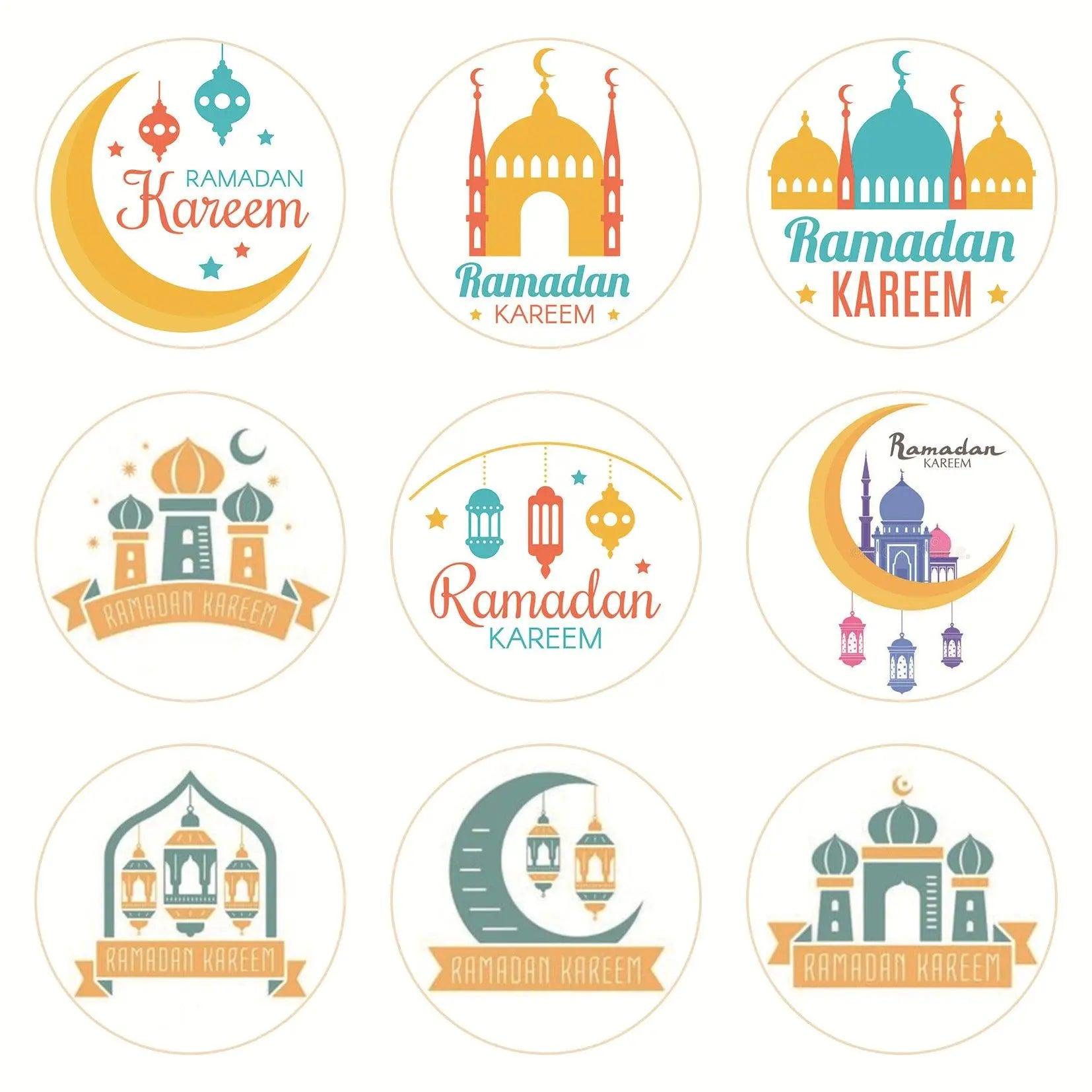 MR014 Ramadan Sticker, 90 Pcs Stickers Eid Mubarak Decoration