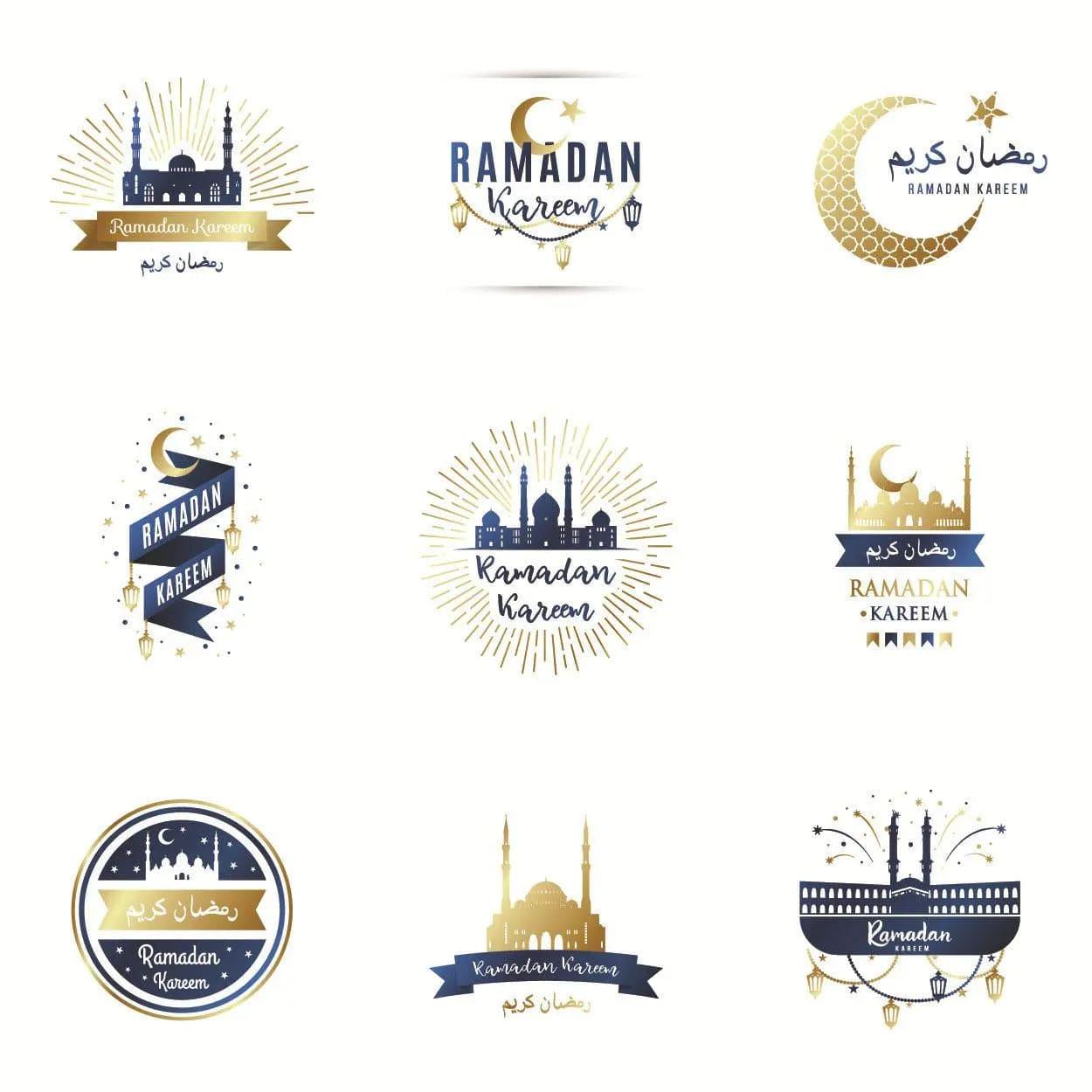 MR014 Ramadan Sticker, 90 Pcs Stickers Eid Mubarak Decoration