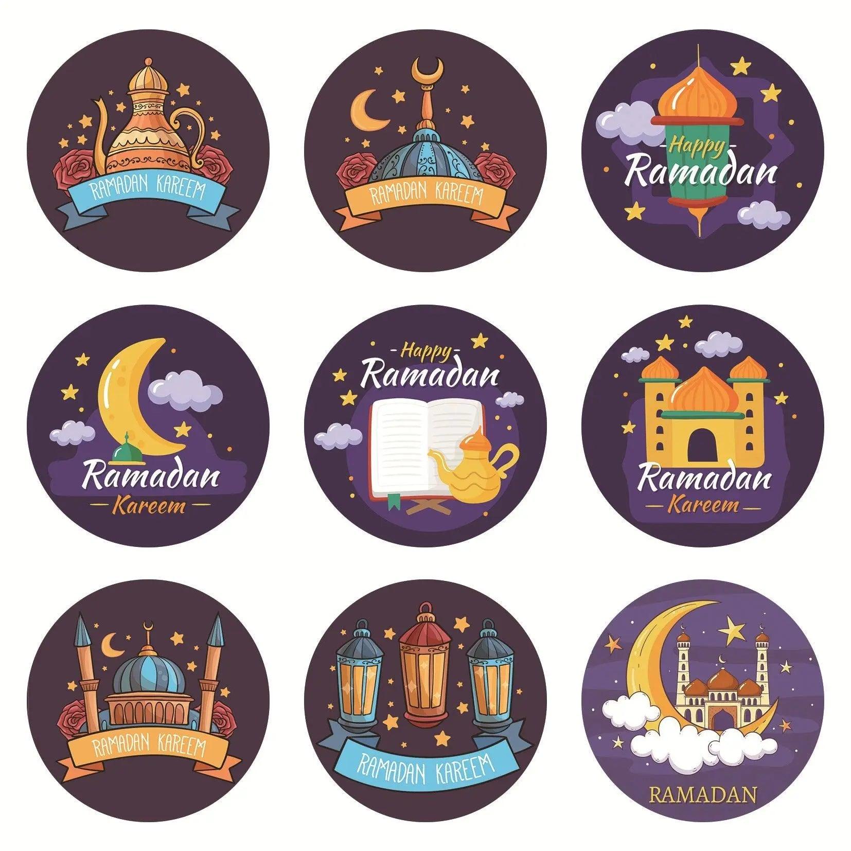 MR014 Ramadan Sticker, 90 Pcs Stickers Eid Mubarak Decoration