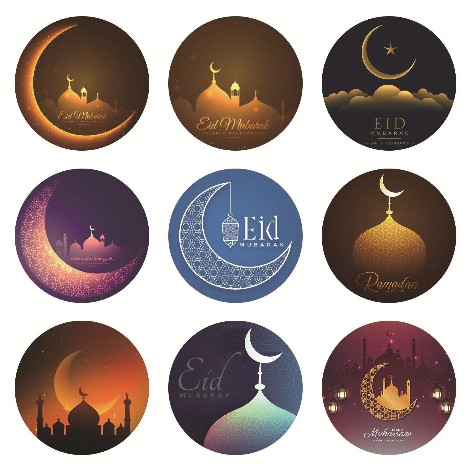MR014 Ramadan Sticker, 90 Pcs Stickers Eid Mubarak Decoration