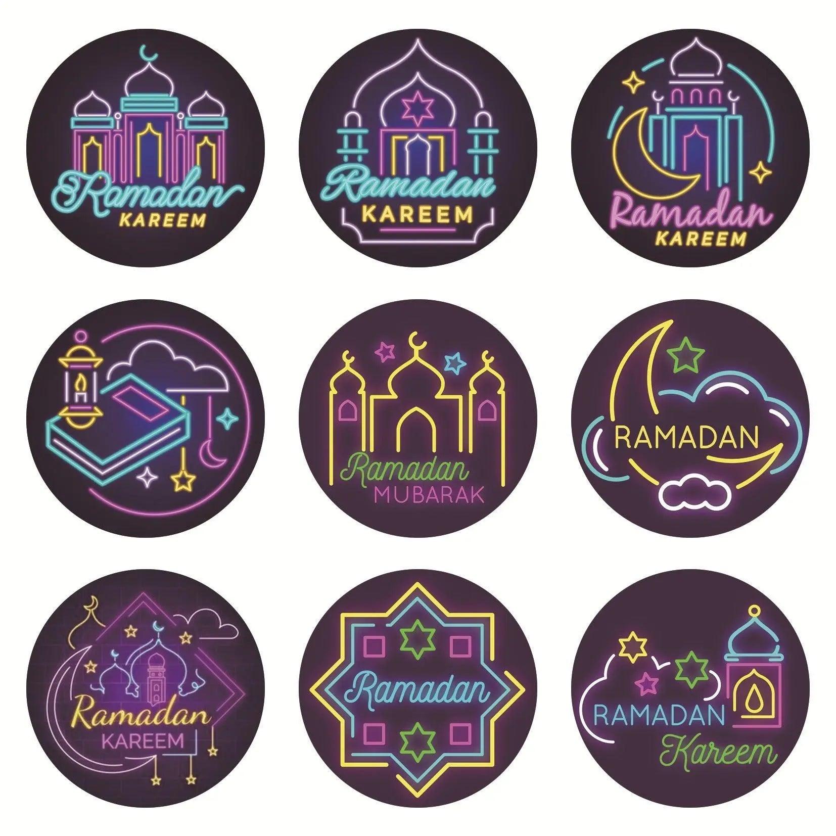MR014 Ramadan Sticker, 90 Pcs Stickers Eid Mubarak Decoration