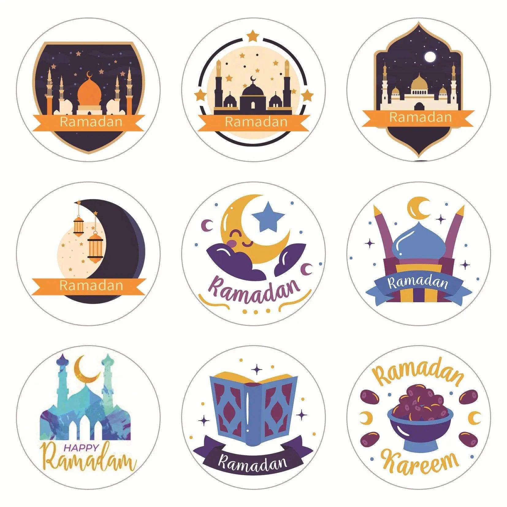 MR014 Ramadan Sticker, 90 Pcs Stickers Eid Mubarak Decoration