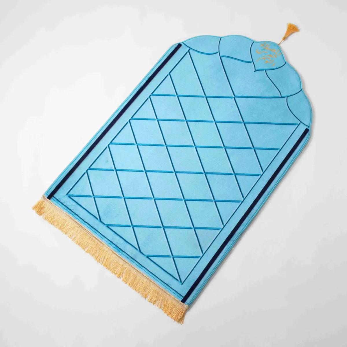 MR054 Thickened Sponge Printed Flannel Tassel Prayer Mat