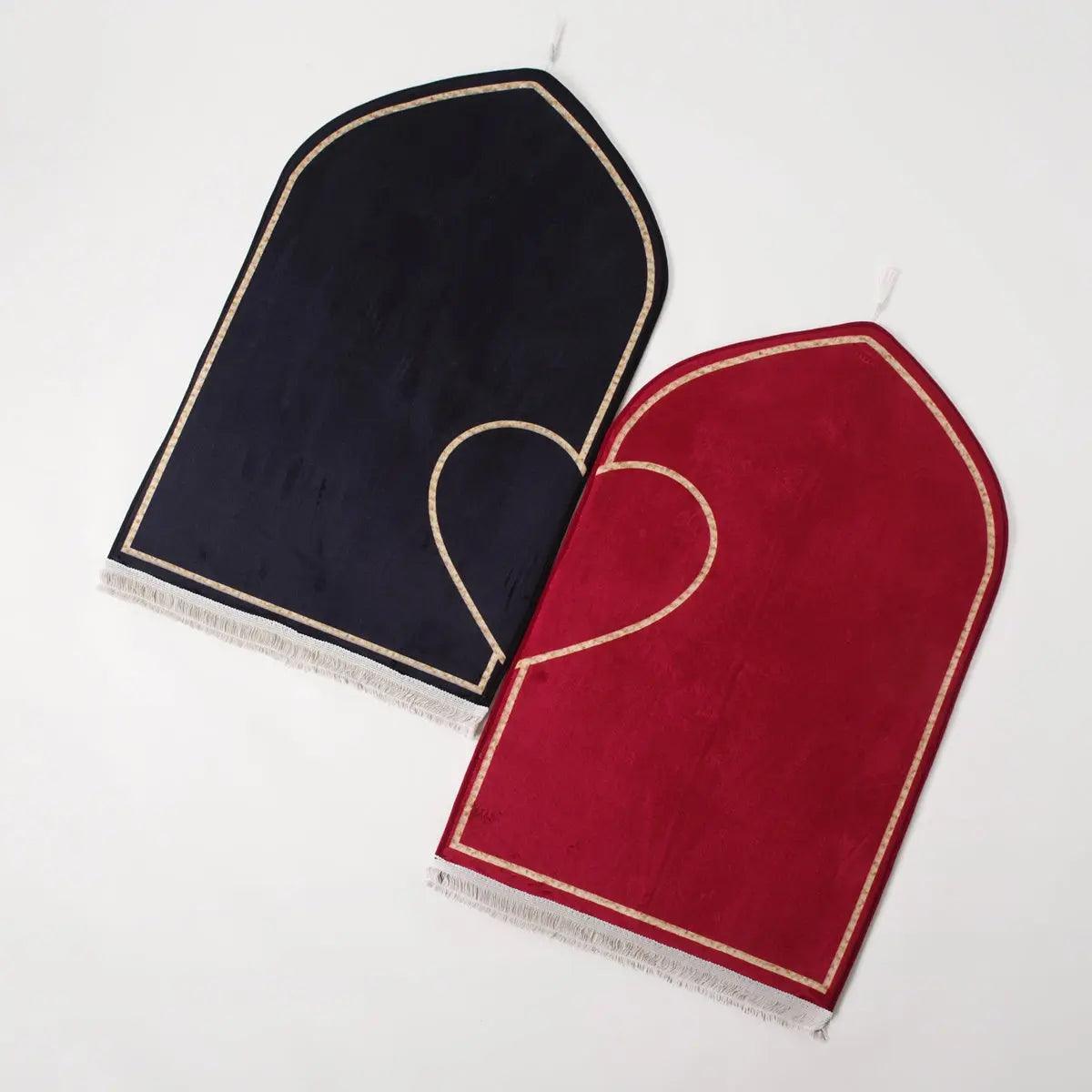 MR055 Non-Slip Embossing Flannel Interactive Heart Pattern Prayer Mat