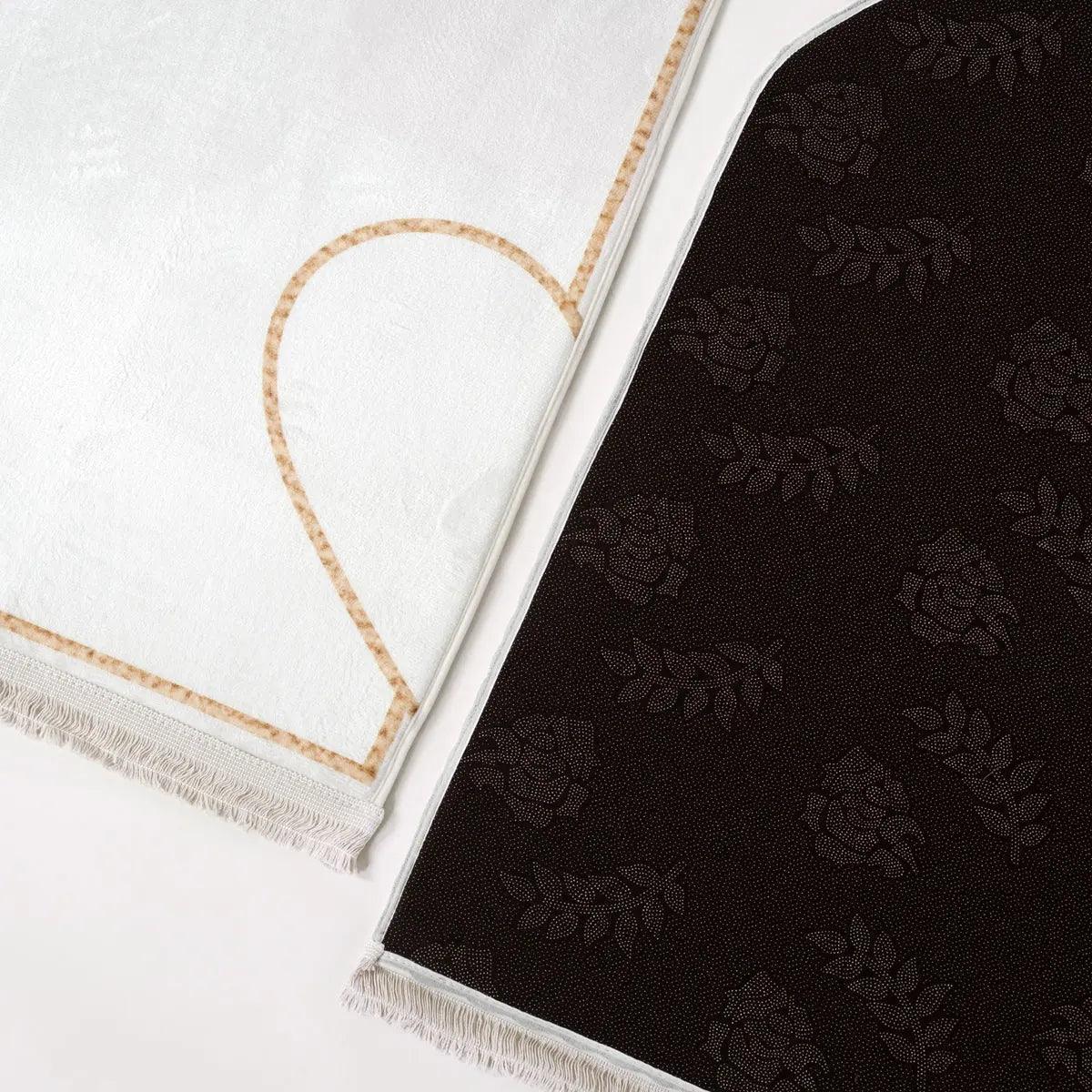 MR055 Non-Slip Embossing Flannel Interactive Heart Pattern Prayer Mat