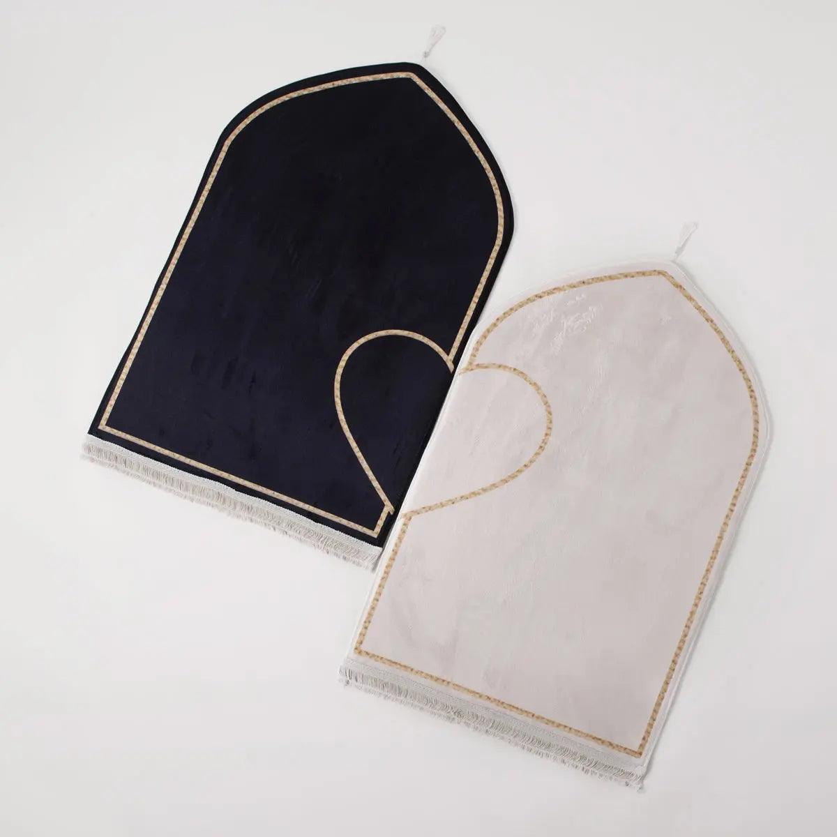 MR055 Non-Slip Embossing Flannel Interactive Heart Pattern Prayer Mat