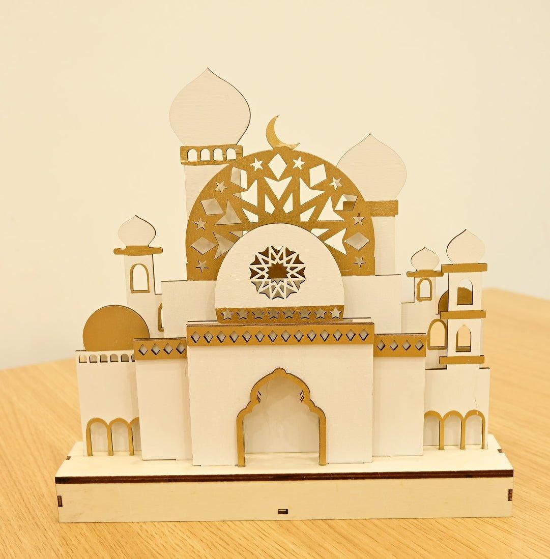MR059 Wooden LED MASJID Shape Atmosphere Light