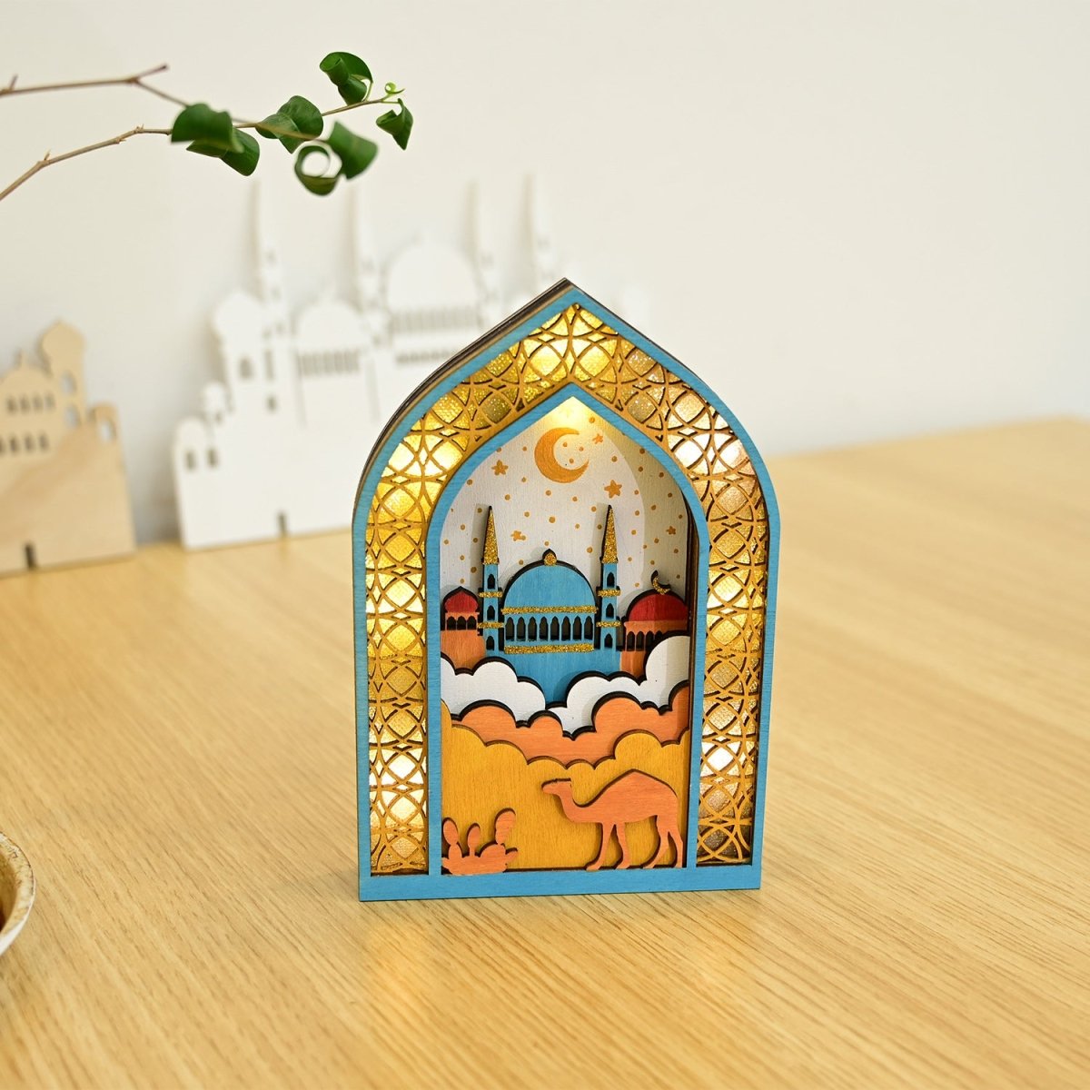 MR064 Wooden Luminous LED Creative Decorations