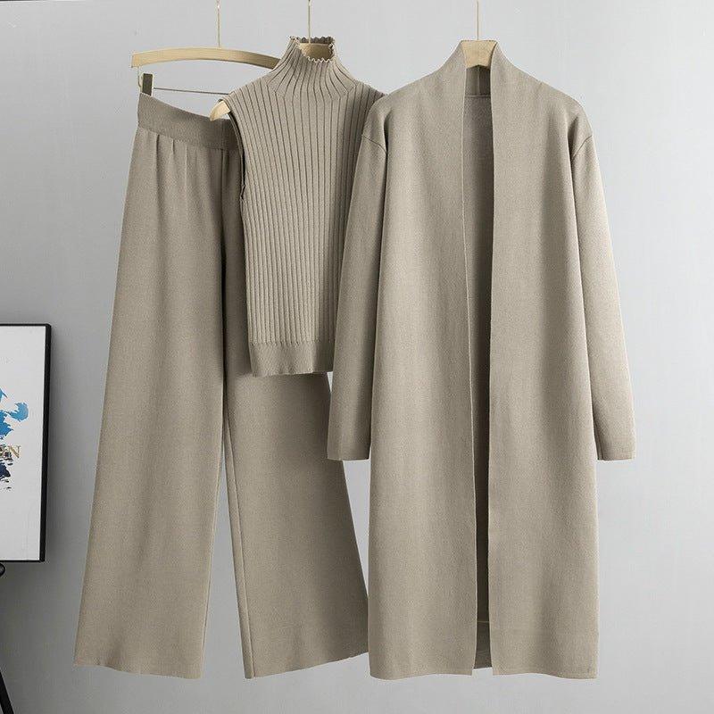 Sweater Set with Sleeveless Vest 3-Piece Set(MS032)
