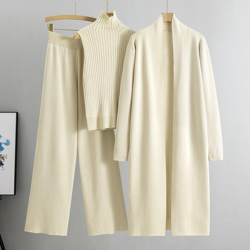 Sweater Set with Sleeveless Vest 3-Piece Set(MS032)