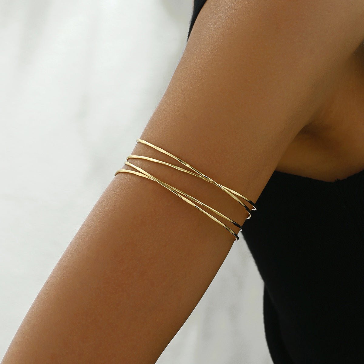 Multi-Layer Geometric Arm Cuff Bracelet (MAC410)