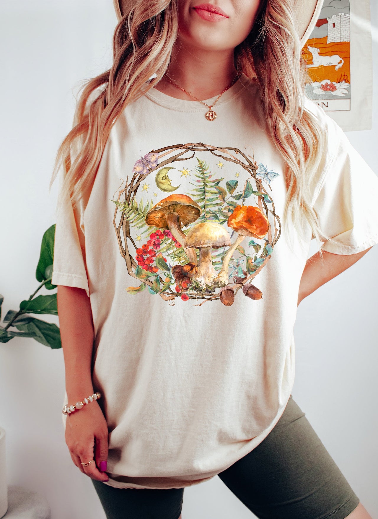 Mushrooms In A Bush Celestial Comfort Colors Tee