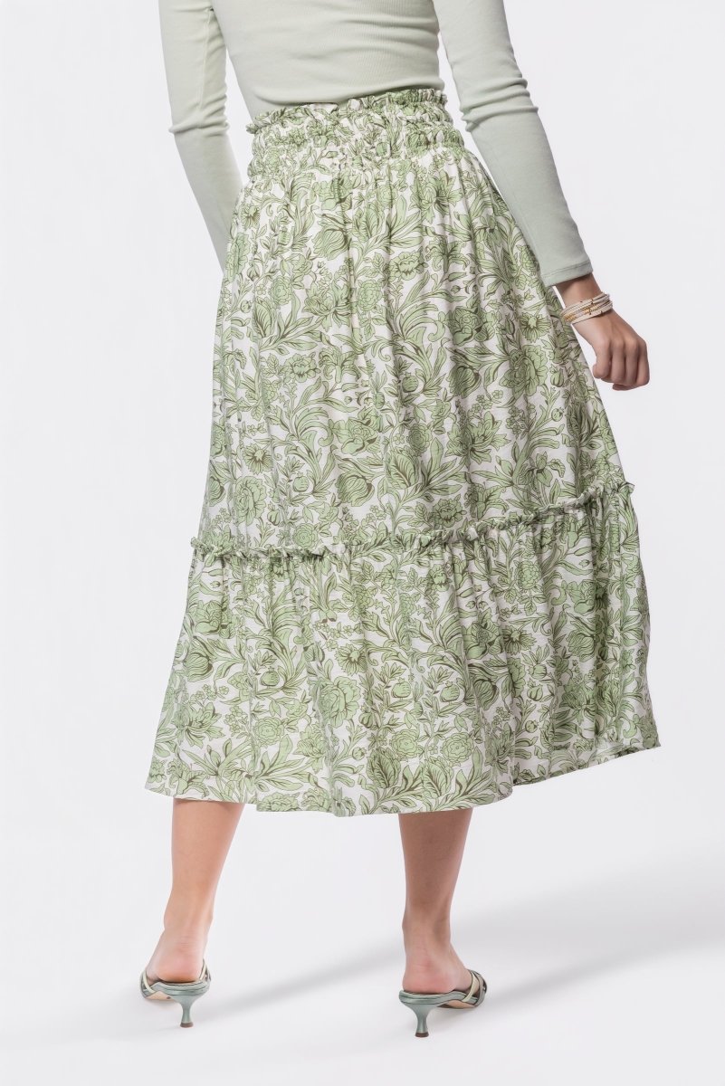 Nancy Skirt (White/Green)