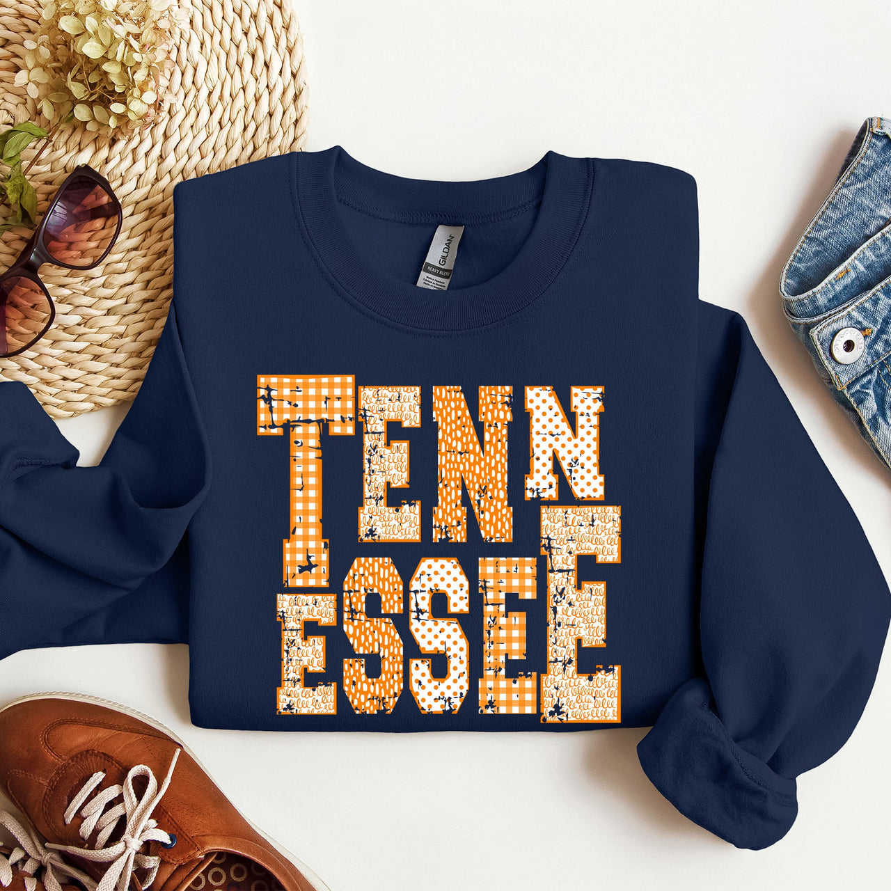 Tennessee Spirit Volunteers Smokey Vols Graphic Heritage Edition Vintage Inspired Soft Fleece Sweatshirt