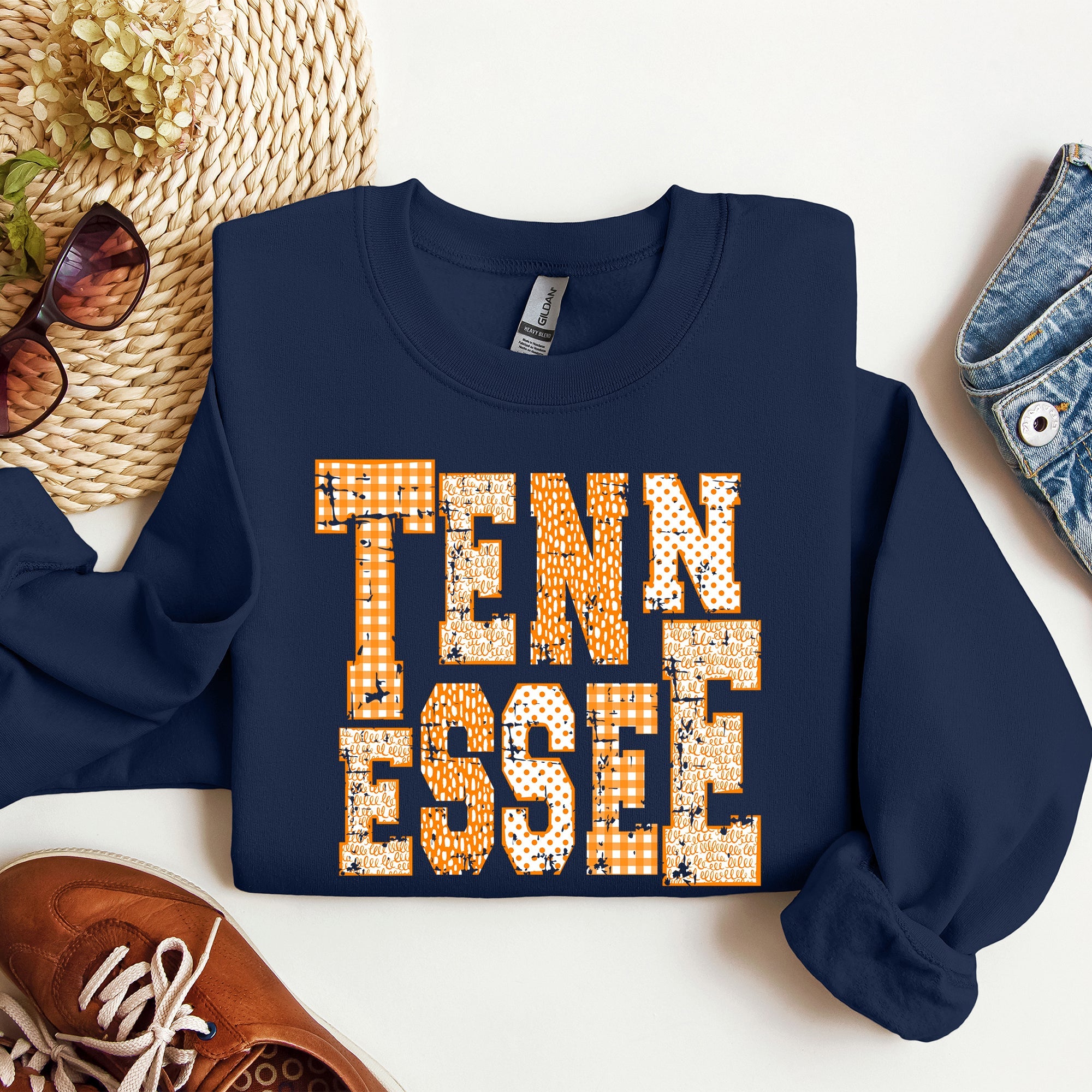 Tennessee Spirit Volunteers Smokey Vols Graphic Heritage Edition Vintage Inspired Soft Fleece Sweatshirt