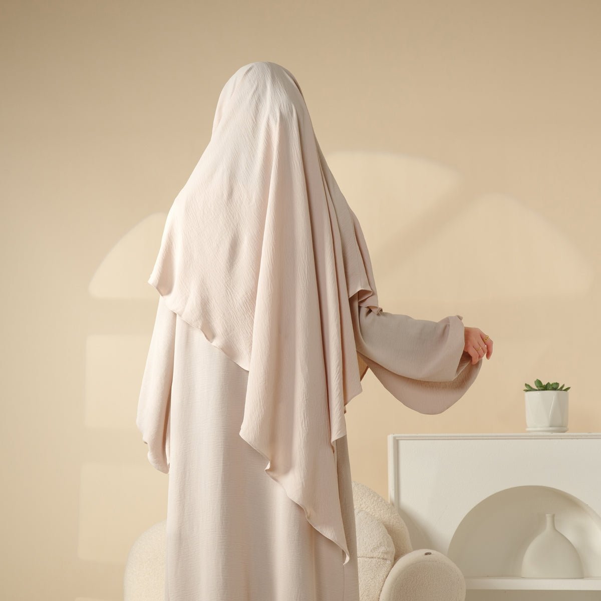 New Crepe 1-Layer Khimar | Soft Crepe Material Khimar (MK009)