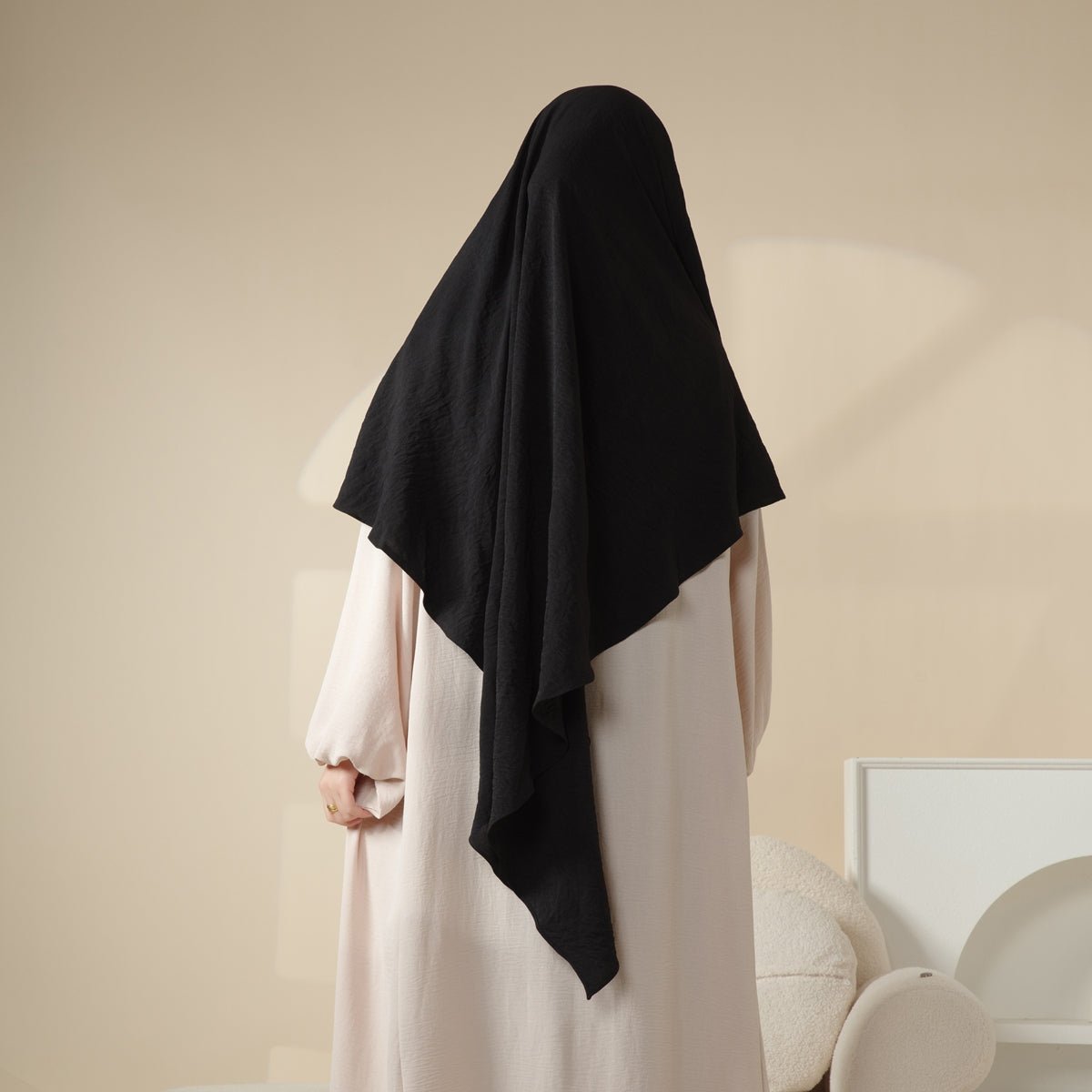 New Crepe 1-Layer Khimar | Soft Crepe Material Khimar (MK009)
