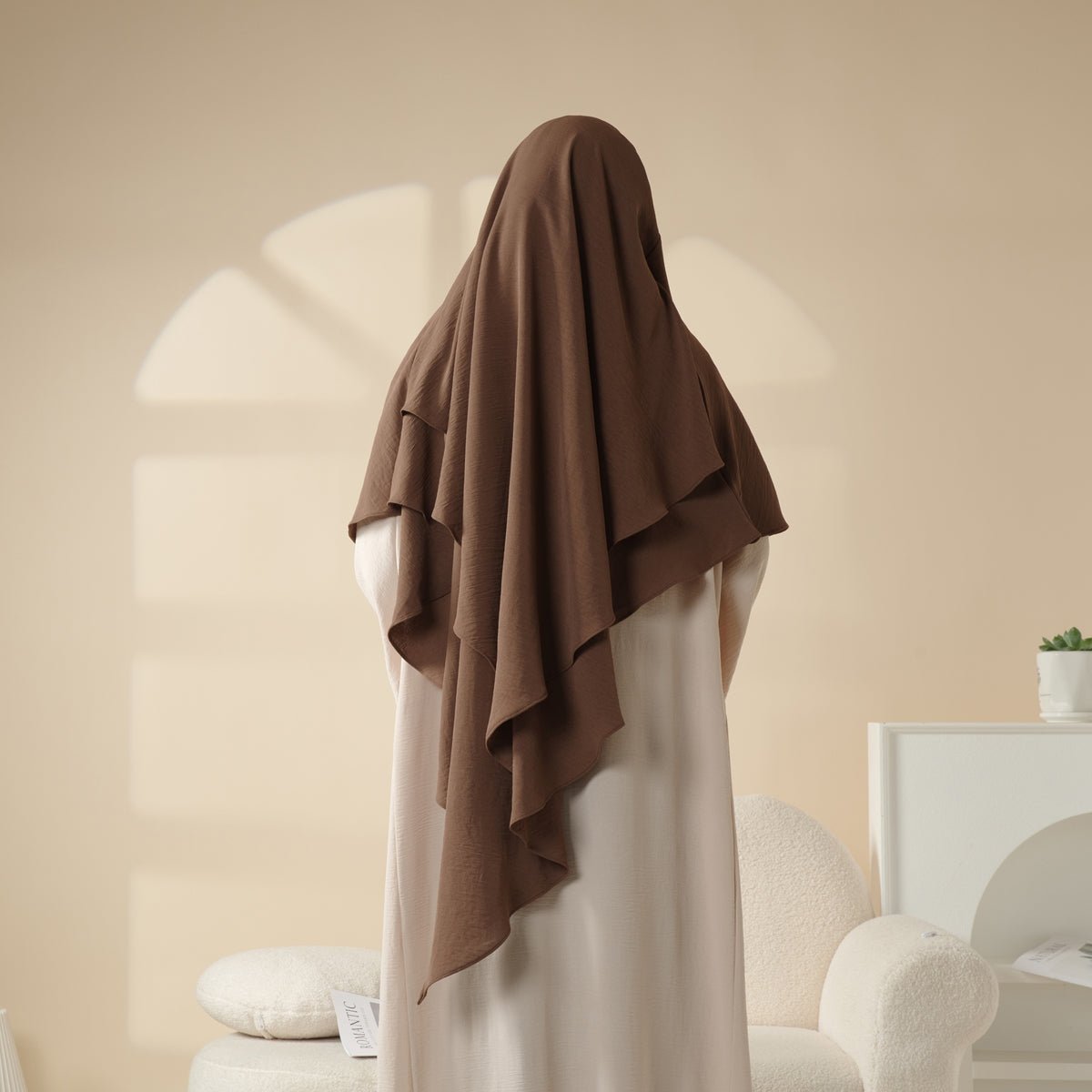 New Two-Layer Crepe Khimar (MK010)