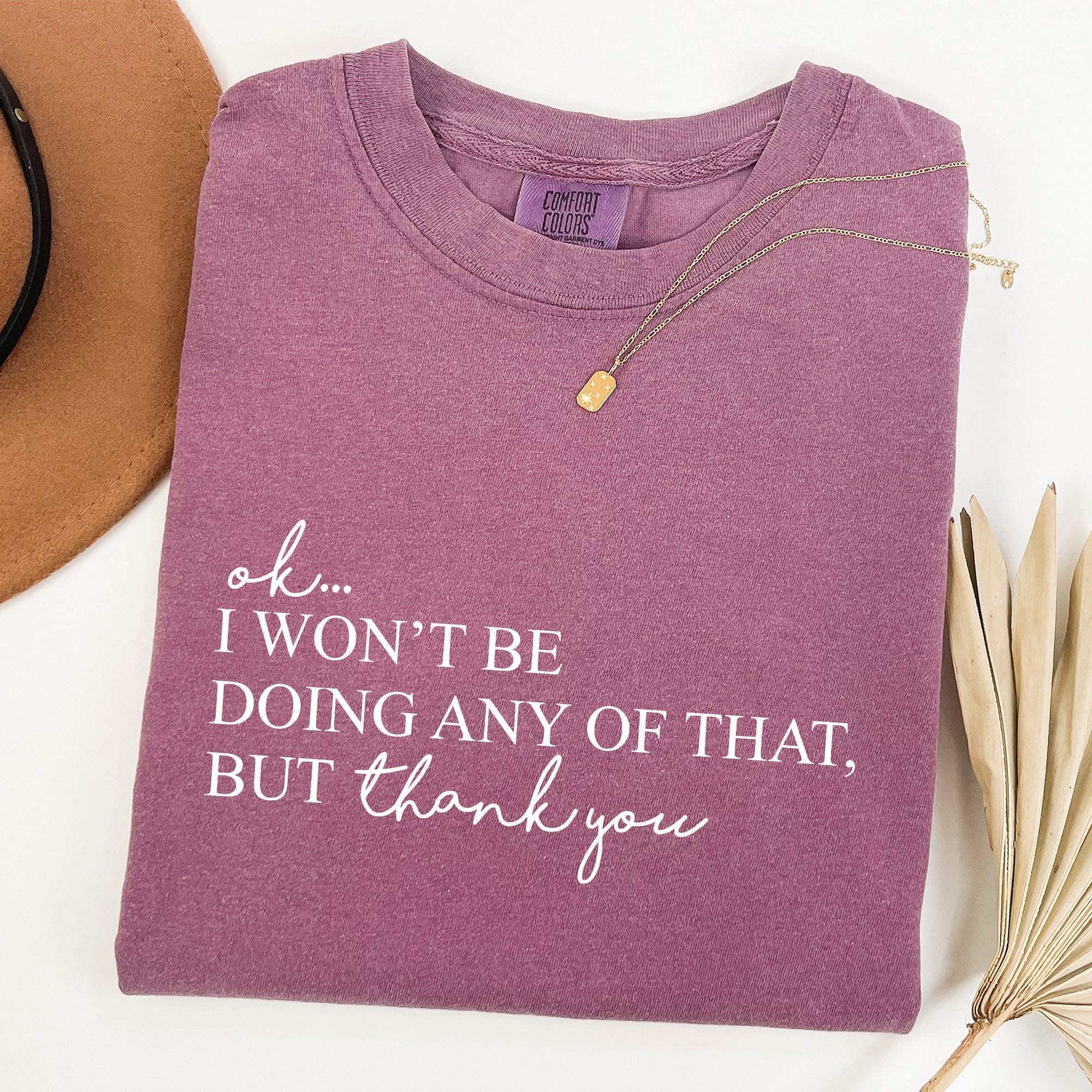 Ok I Won't Be Doing Any Of That But Thank You Schitts Alexis David Comfort Colors Tee