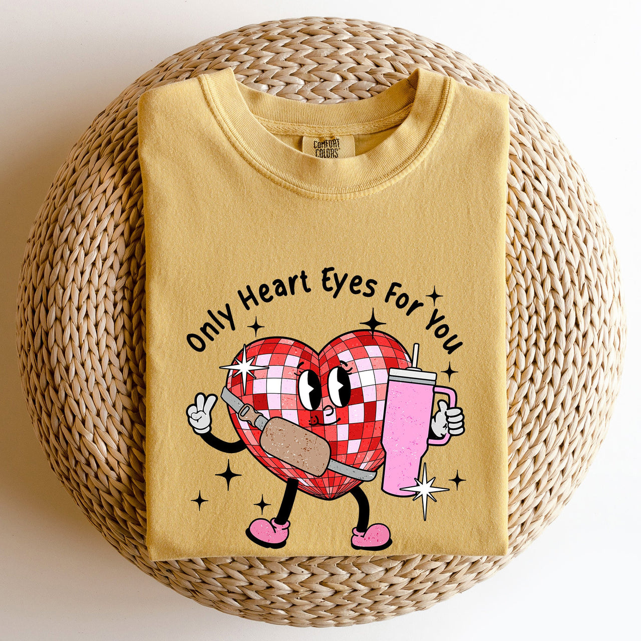 Only Heart Eyes For You Disco Heart Bougie Boojee Valentine's Day Comfort Colors Tee