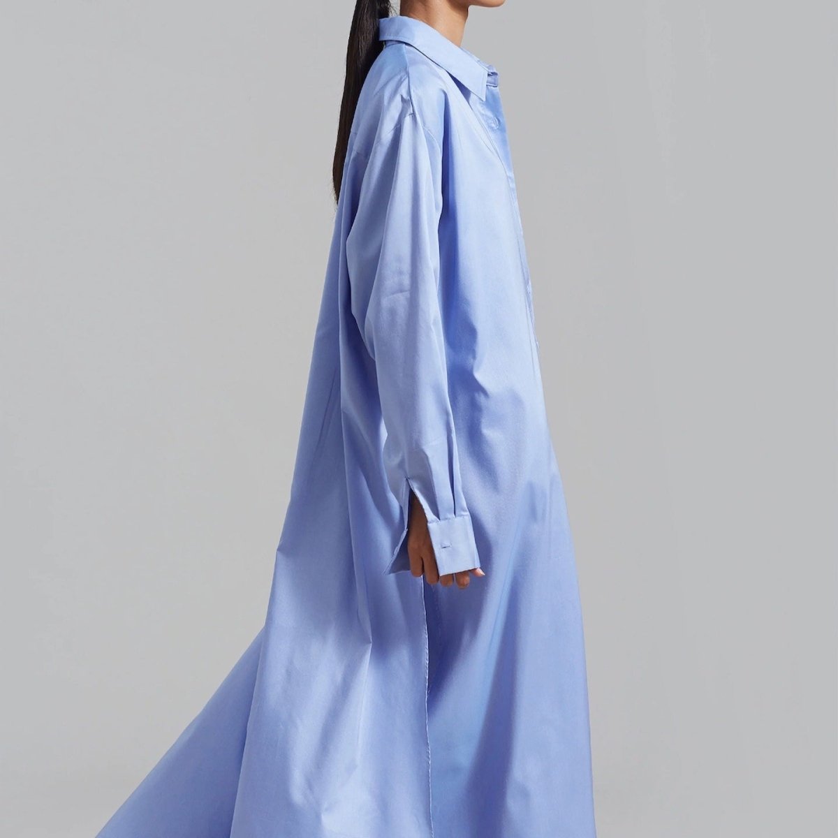 Oversized Shirt Dress with Side Slits(MS332)