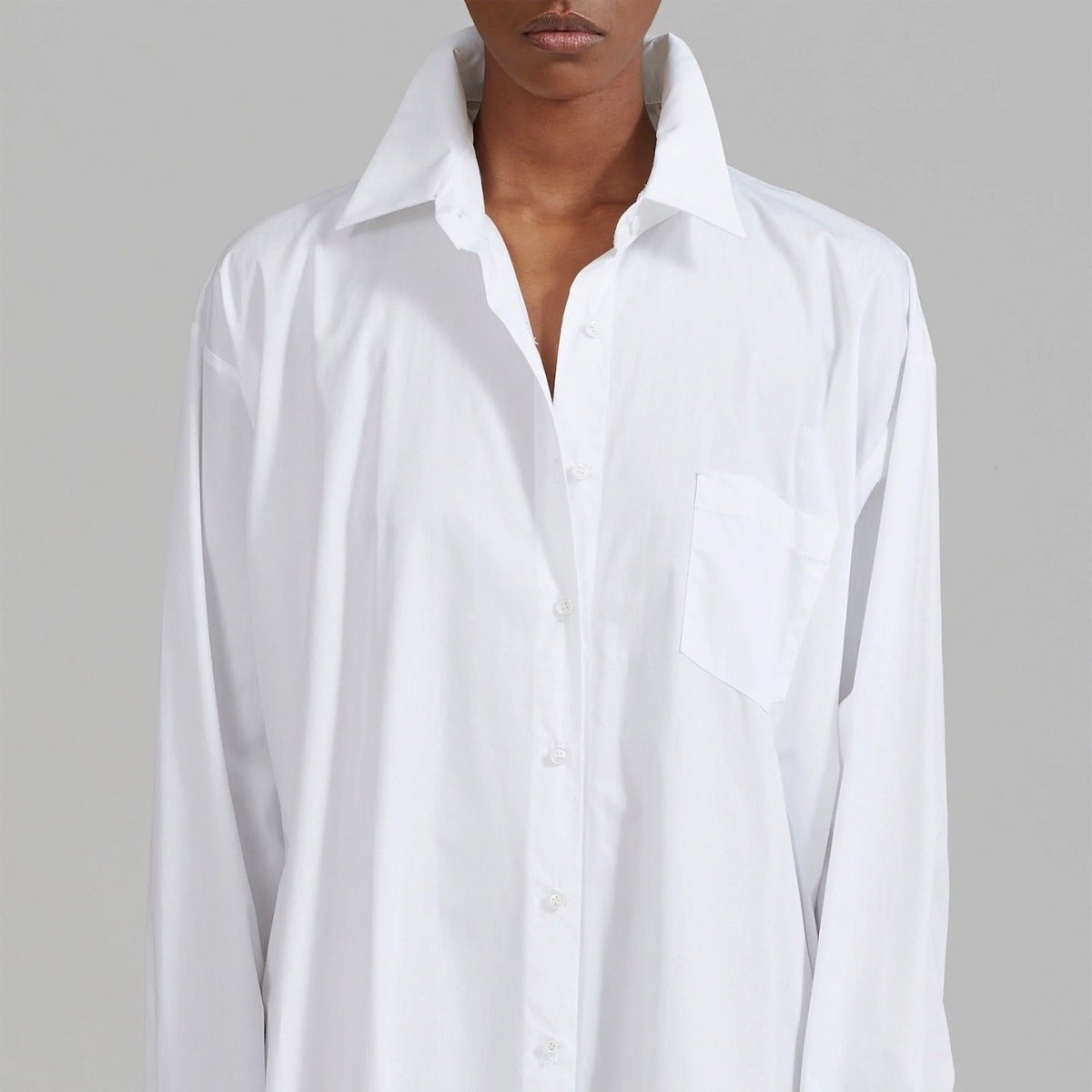 Oversized Shirt Dress with Side Slits(MS332)