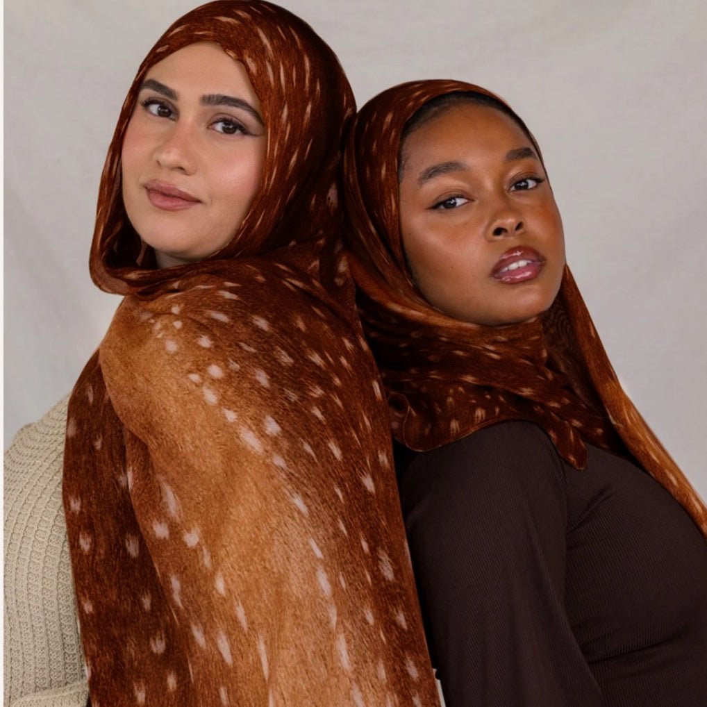 Painted Watercolor Cotton Hijab in Bohemian Style (MH141)