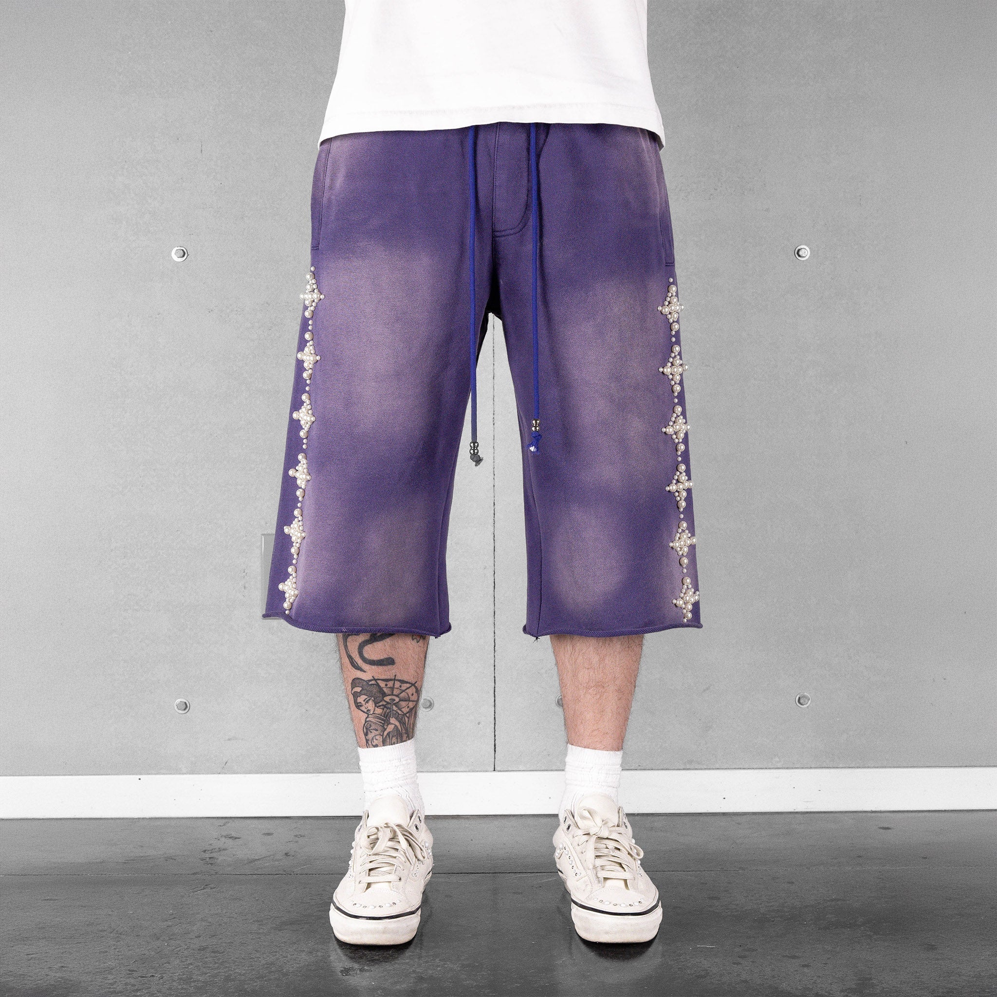 Commons Pearled Star Sweatshort Vintage Navy