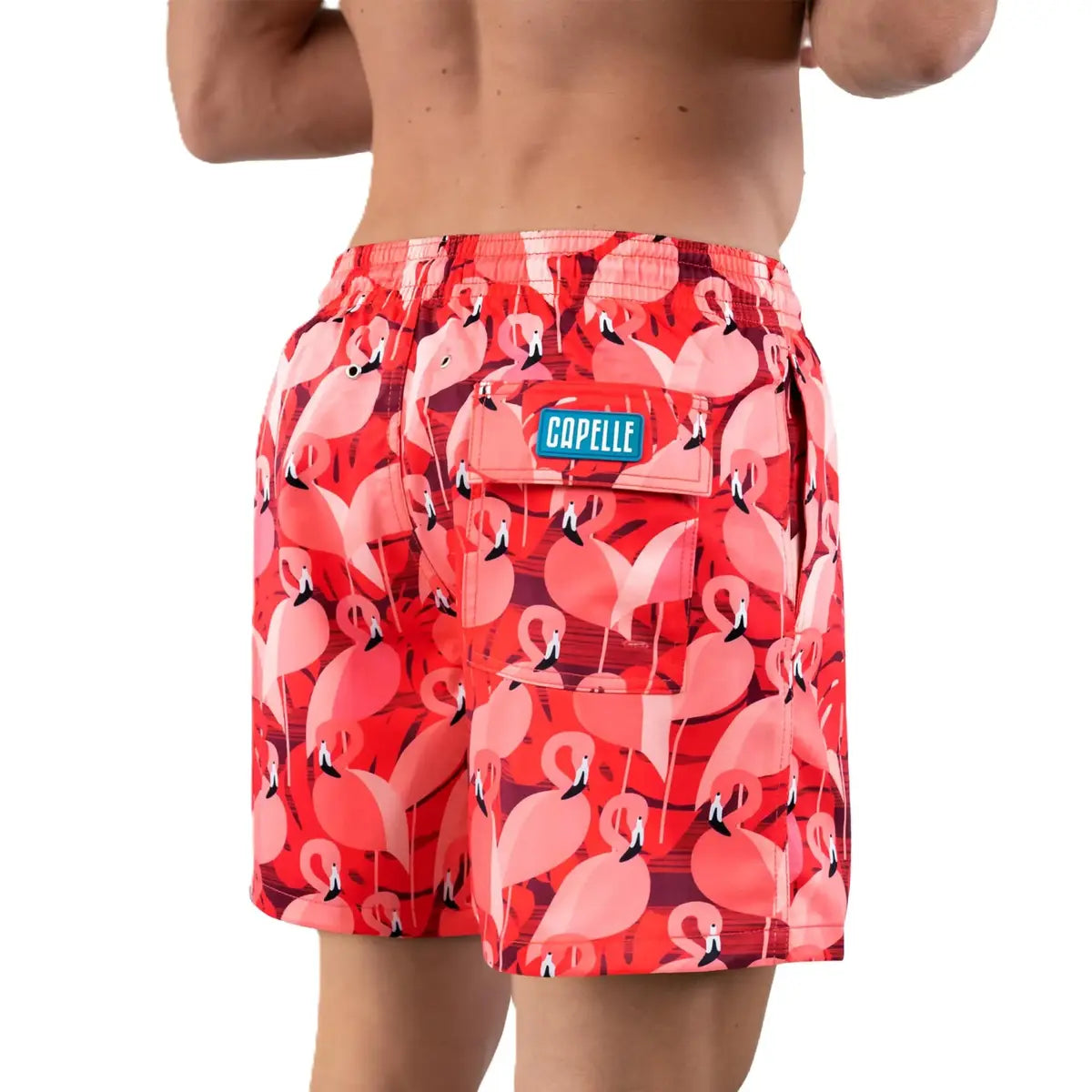 Men’s Premium Compression-Lined Hybrid Shorts – Pink Flamingos