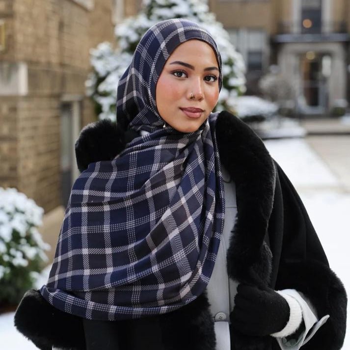 Plaid & Houndstooth Hijab Scarf (MH213)