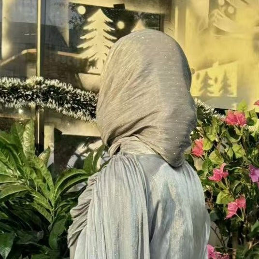 Pleated Cape Sleeve Abaya Maxi Dress(MA430)